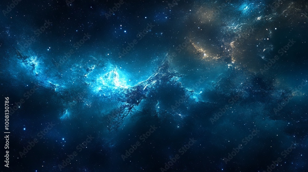 Вeautiful nebula galaxy view night landscape Вeautiful nebula galaxy view night landscape