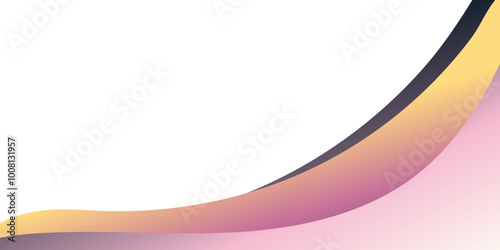 Gradient Wave Curve Border Background