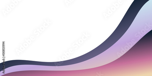 Gradient Wave Curve Border Background