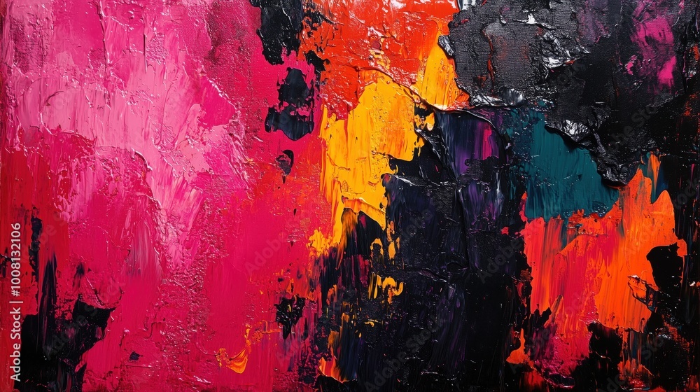 Obraz premium Abstract texture with colorful paint strokes