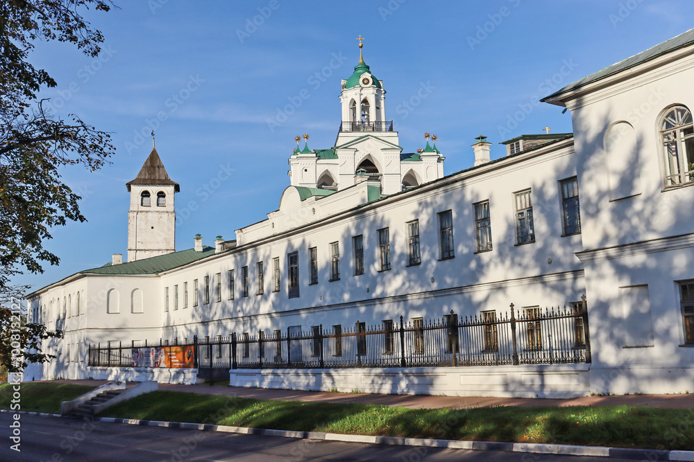Yaroslavl, Yaroslavl region, Russia - 15.09.2024. Walls and towers of the Yaroslavl Kremlin