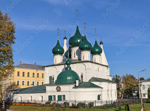 Yaroslavl, Yaroslavl region, Russia - 15.09.2024. The Church of the Origin of the Honest Trees of the Holy Cross, which is in the City photo