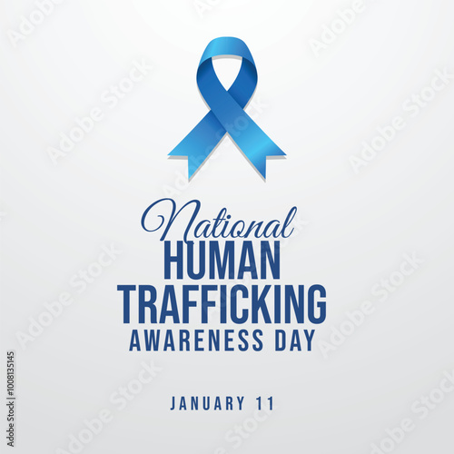 vector graphic of National Human Trafficking Awareness Day ideal for National Human Trafficking Awareness Day celebration.