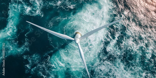 Dramatic Offshore Wind Farms in Stormy Seas