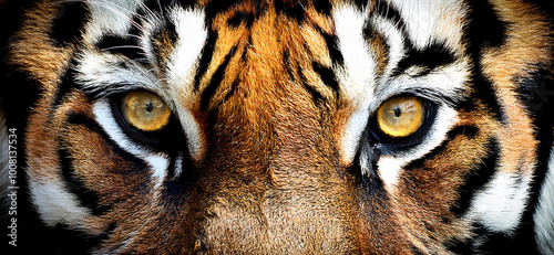 Primo piano di occhi di tigre