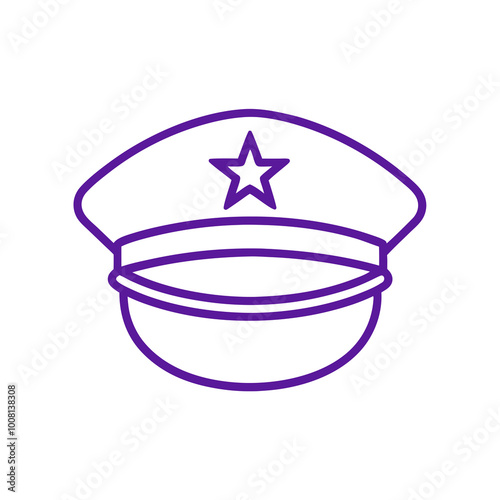 military officer cap, 3D render, golden star emblem, glowing effect, army headgear, officer uniform, military cap, 3D illustration, soldier headgear, golden emblem, officer hat, army uniform, glowing 