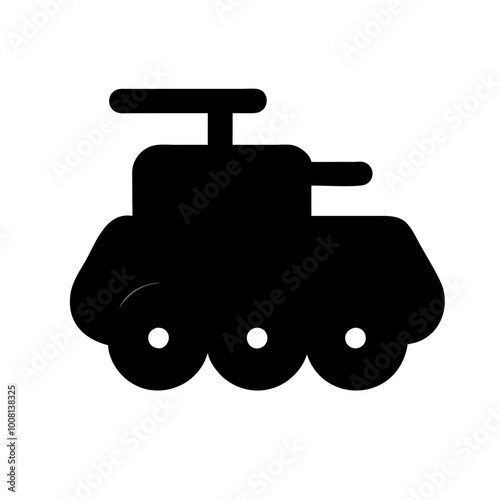 Icon of Military Tank for Army and Warfare Concepts