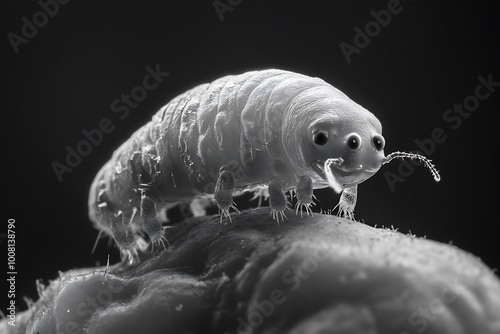Macro Photography of a Tardigrade, Also Known as a Water Bear, a Tiny Animal with Eight Legs. photo