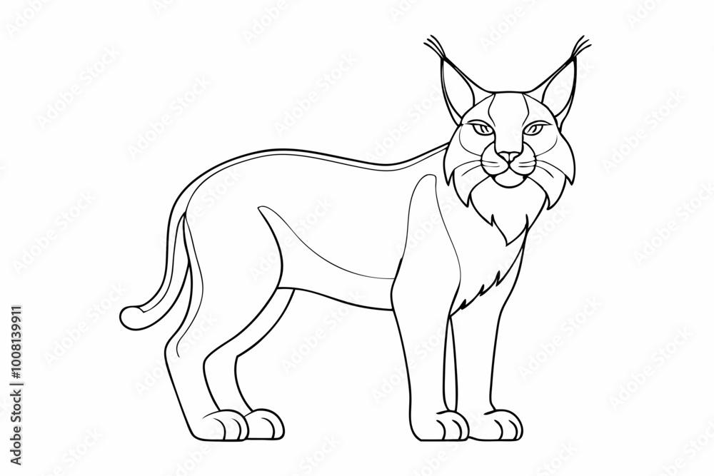 Lynx Line Art Vector Lynx Line Art Vector