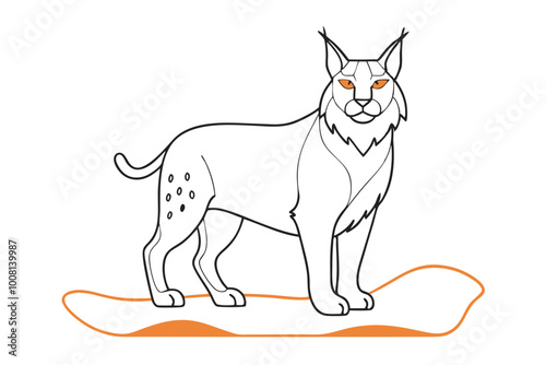 Lynx Line Art Vector