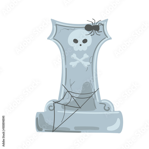 Halloween Cute Grave Stone Illustration