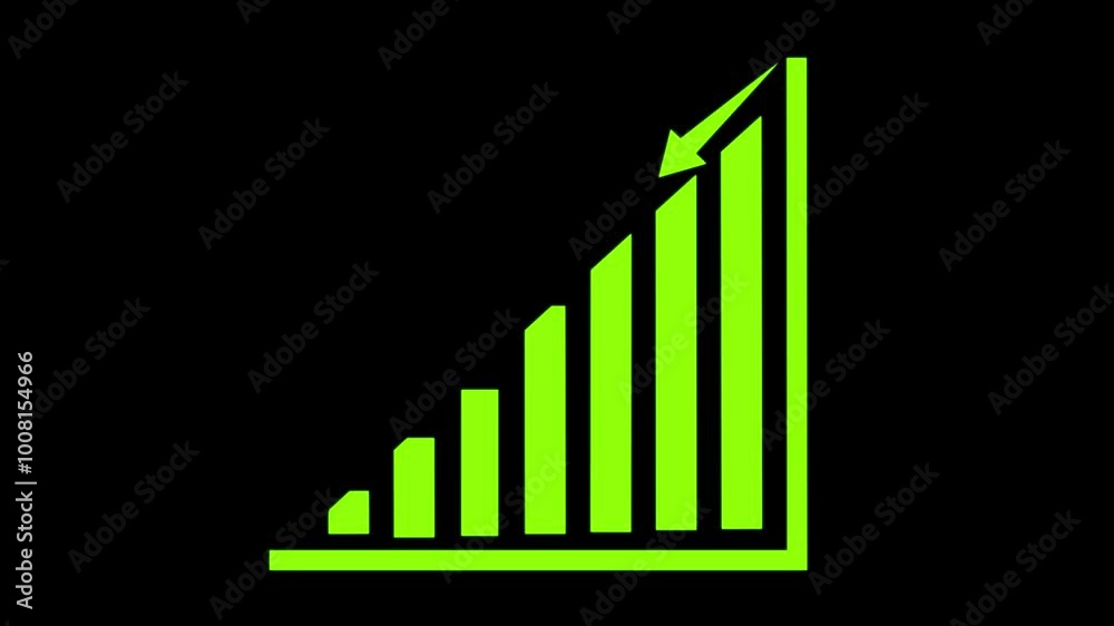 Graph for growing business progress by month. Developing company growth during the year. Graph for growing business progress by month. Developing company growth during the year.