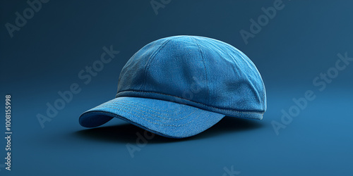 Simple Blue Baseball Cap Isolated