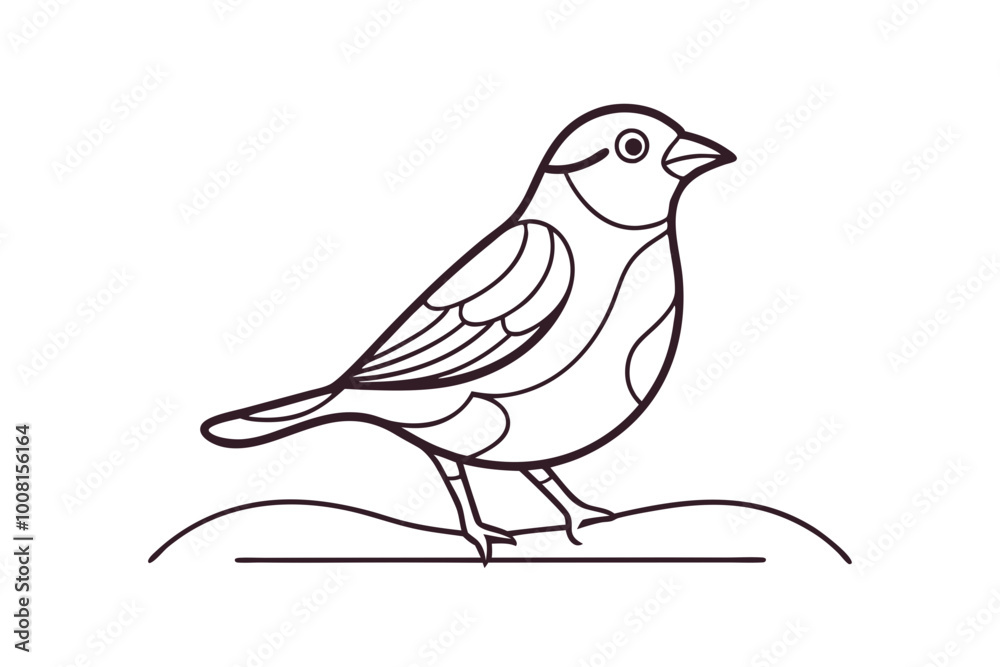 Sparrow Line Art Vector Sparrow Line Art Vector