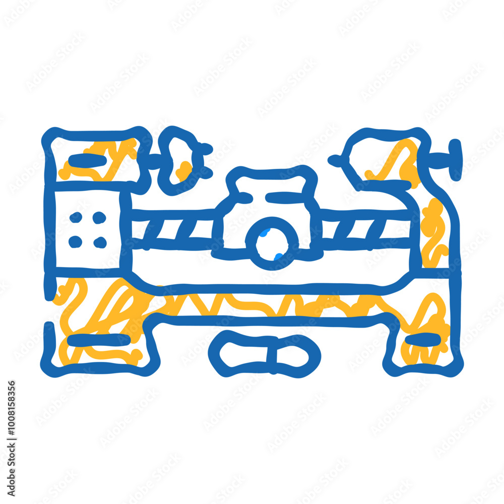 lathe tool work doodle icon sketch vector. lathe tool work sign. isolated symbol illustration lathe tool work doodle icon sketch vector. lathe tool work sign. isolated symbol illustration