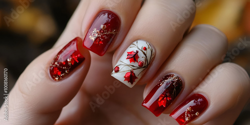 Halloween Themed Nail Art with Pumpkin Motifs