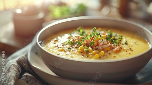 The national cuisine of Brazil: Zucchini cream soup.