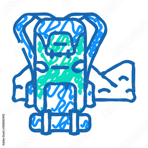 ecotourism environmental doodle icon sketch vector. ecotourism environmental sign. isolated symbol illustration