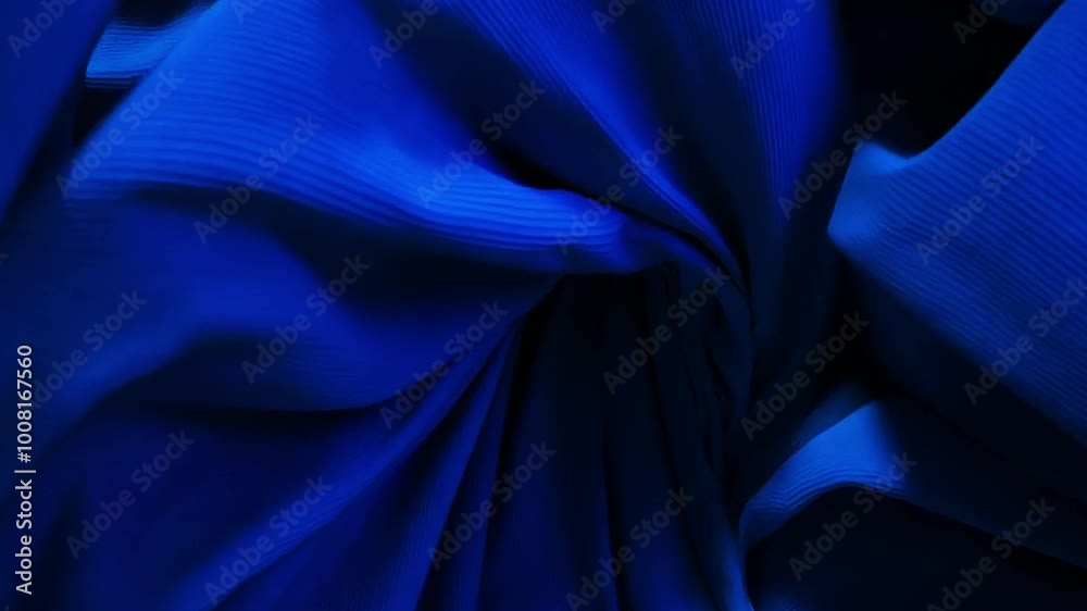 Blue Fabric Layers Twisting: Abstract 3D Cloth Warp Animation. Abstract image.
Blue Fabric Layers Twisting: Abstract 3D Cloth Warp Animation. Abstract image.