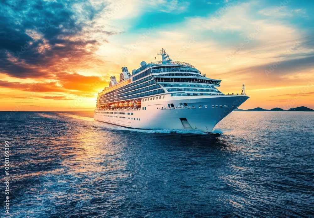 Elegant luxury yacht sailing through calm ocean waters during a vibrant sunset, with warm reflections and a dramatic sky.
Elegant luxury yacht sailing through calm ocean waters during a vibrant sunset, with warm reflections and a dramatic sky.
