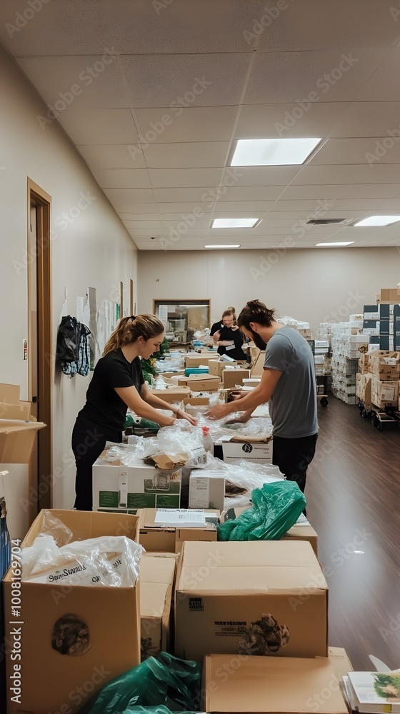 custom made wallpaper toronto digitalVolunteers Sorting and Packing Donations for Distribution