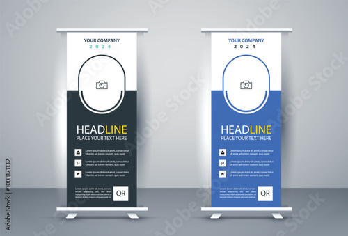 Business template design x stand