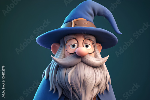 cartoon character wearing a wizard's hat