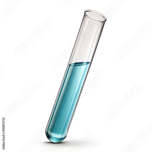Test tube on white background