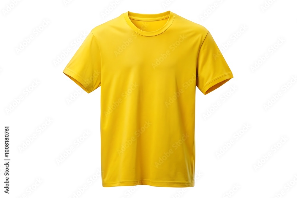Plain Yellow Shirt on White. Yellow T-Shirt Image Isolated. Plain Yellow Shirt on White. Yellow T-Shirt Image Isolated.