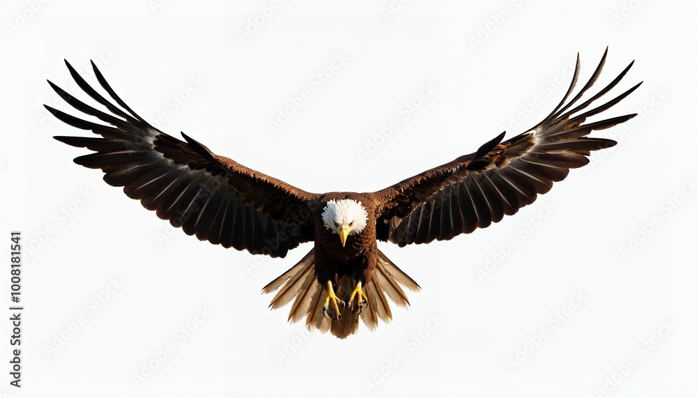 Naklejka premium American eangle collection flying animal isolated on white background