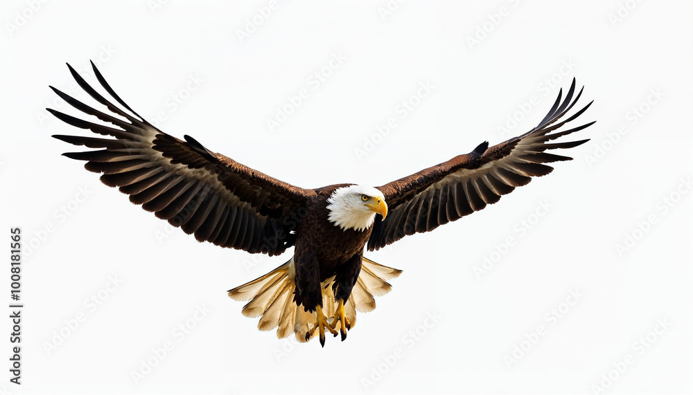 Fototapeta premium Eagle flying animal isolated on white background