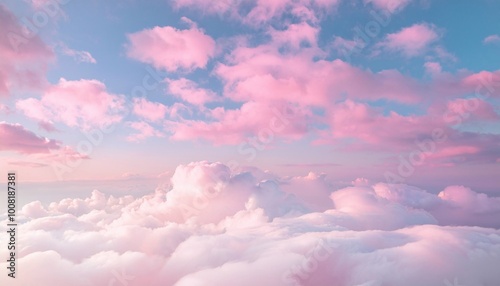 Pastel Color Clouds in Sky