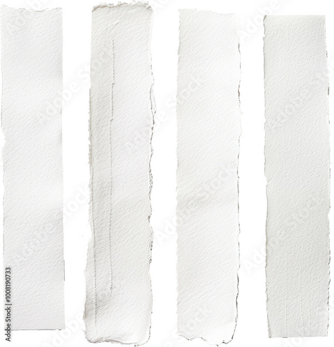 Four ripped pieces of paper photo