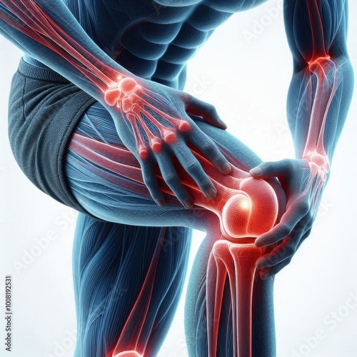 the man with knee pain