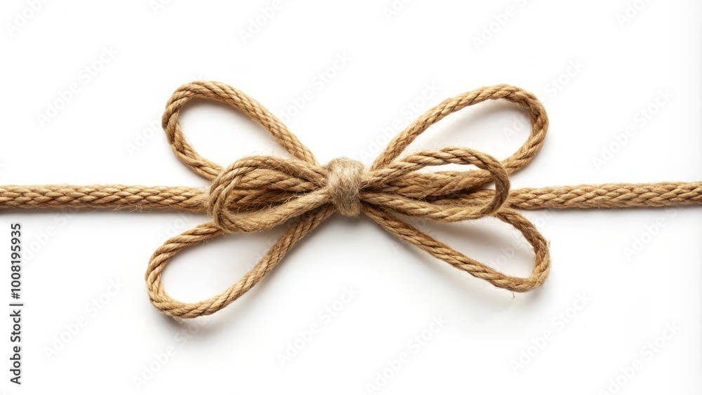 An elegant ribbon tied in a stylish bow, set against a white background, perfect for gifts, celebrations, and An elegant ribbon tied in a stylish bow, set against a white background, perfect for gifts, celebrations, and