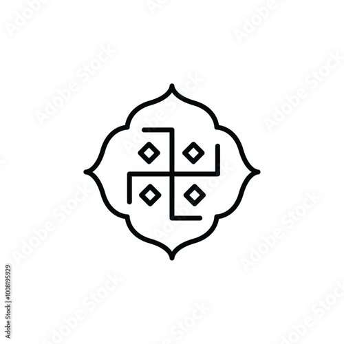 Auspicious symbol icon. Simple auspicious symbol icon for social media, app, and web design. Vector illustration