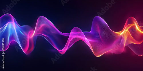 Vibrant Abstract Neon Wave Background