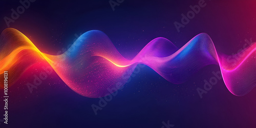 Vibrant Abstract Neon Wave Background