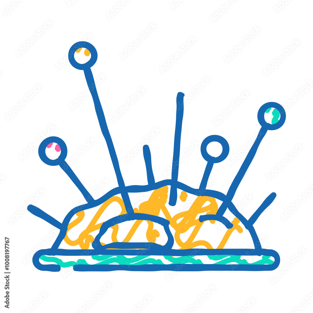 needles knitting wool doodle icon sketch vector. needles knitting wool sign. isolated symbol illustration needles knitting wool doodle icon sketch vector. needles knitting wool sign. isolated symbol illustration