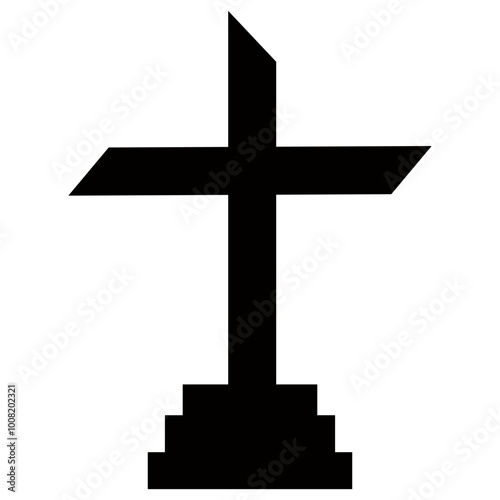 Cross of Jesus Christ, digital art illustration.