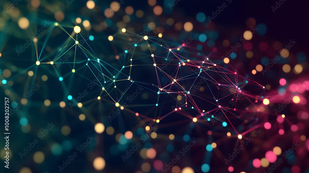 Network connection structure. Data transfer. Abstract background with interweaving of dots and lines. 3D rendering. Network connection structure. Data transfer. Abstract background with interweaving of dots and lines. 3D rendering.
