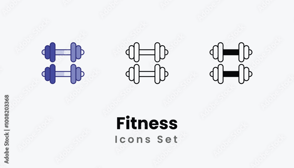 Fitness icons vector set stock illustration Fitness icons vector set stock illustration