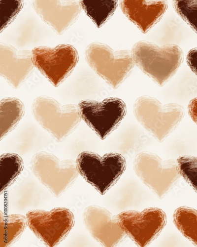 Warm Beverage Pattern with Hearts