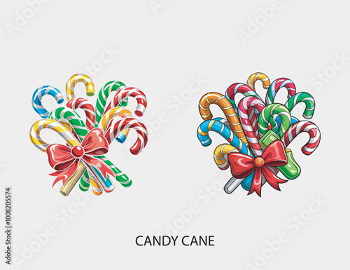 candy cane vector illustration 