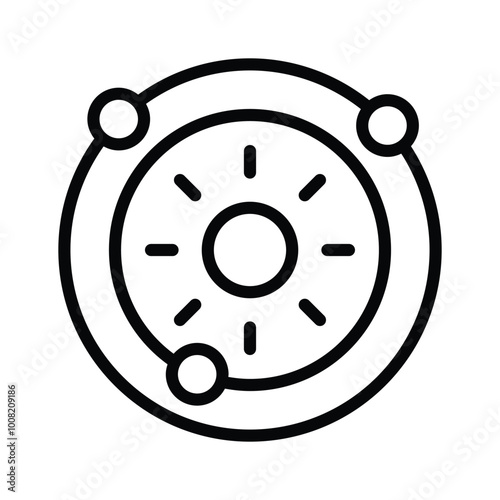 Premium icon of solar system in trendy style, ready to use vector