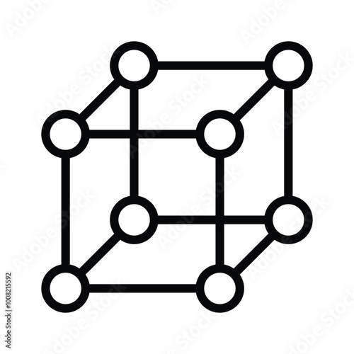 A blockchain network representing decentralized data and cryptocurrency