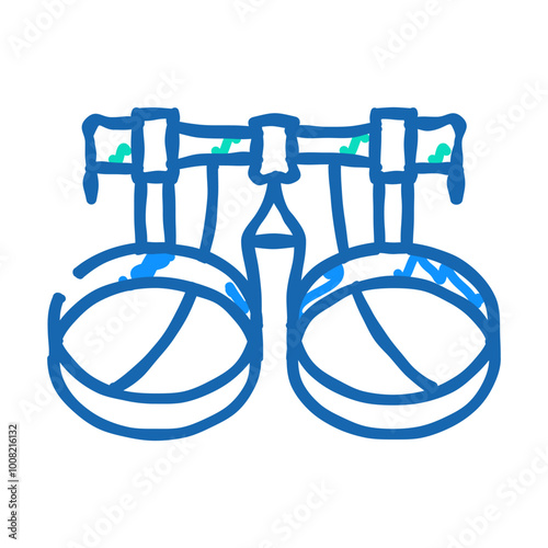 climbing harnesses mountaineering adventure doodle icon sketch vector. climbing harnesses mountaineering adventure sign. isolated symbol illustration