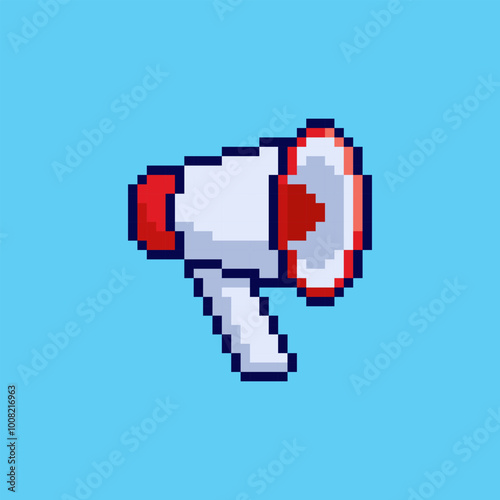 Pixel art megaphone game asset design