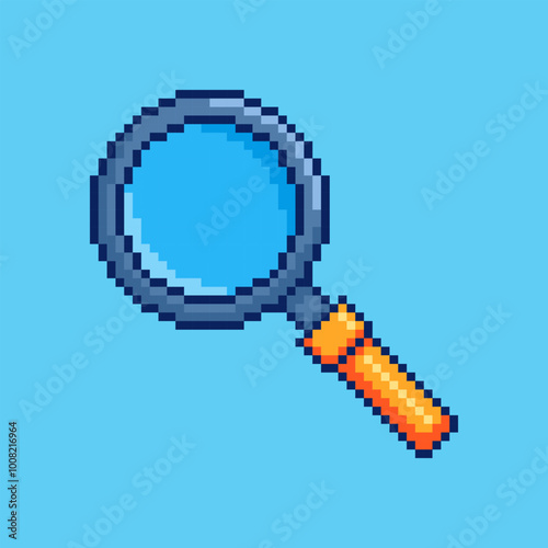 Pixel art magnifier game asset design