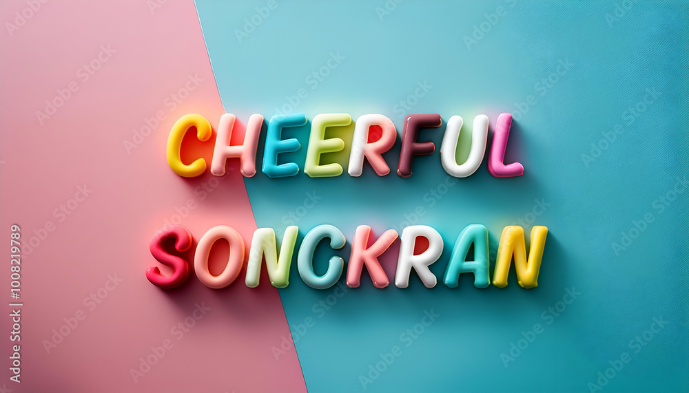 Cheerful Songkran Festival wishes word Cheerful Songkran Festival wishes word